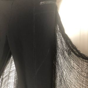 Black dress leggings woth moto style stitching